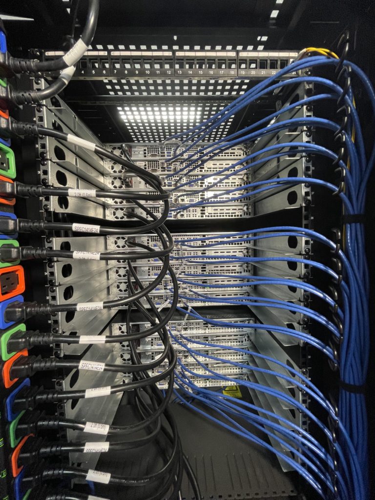 dedicated server racks in datacenter houston